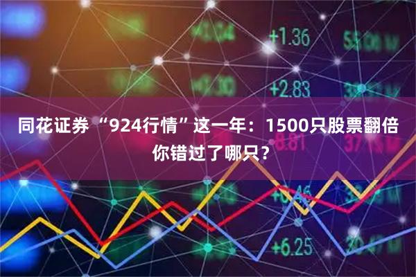 同花证券 “924行情”这一年：1500只股票翻倍 你错过了哪只？