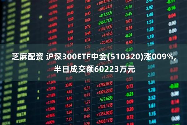 芝麻配资 沪深300ETF中金(510320)涨009%, 半日成交额60223万元