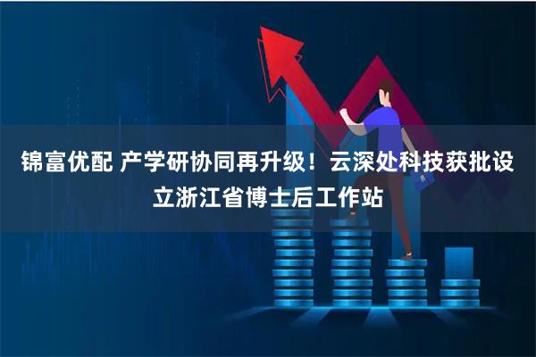 锦富优配 产学研协同再升级！云深处科技获批设立浙江省博士后工作站